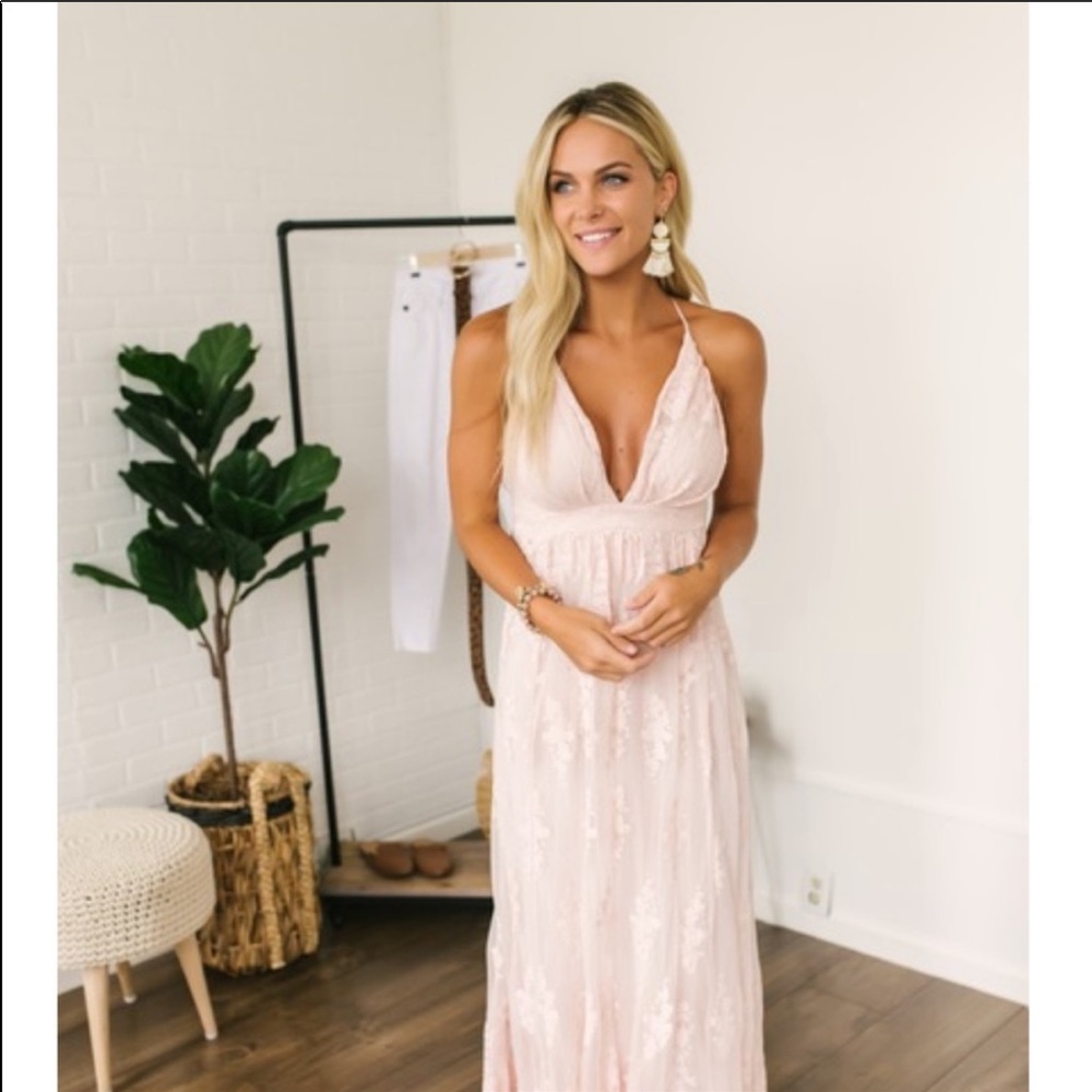 Super beautiful lace blush maxi